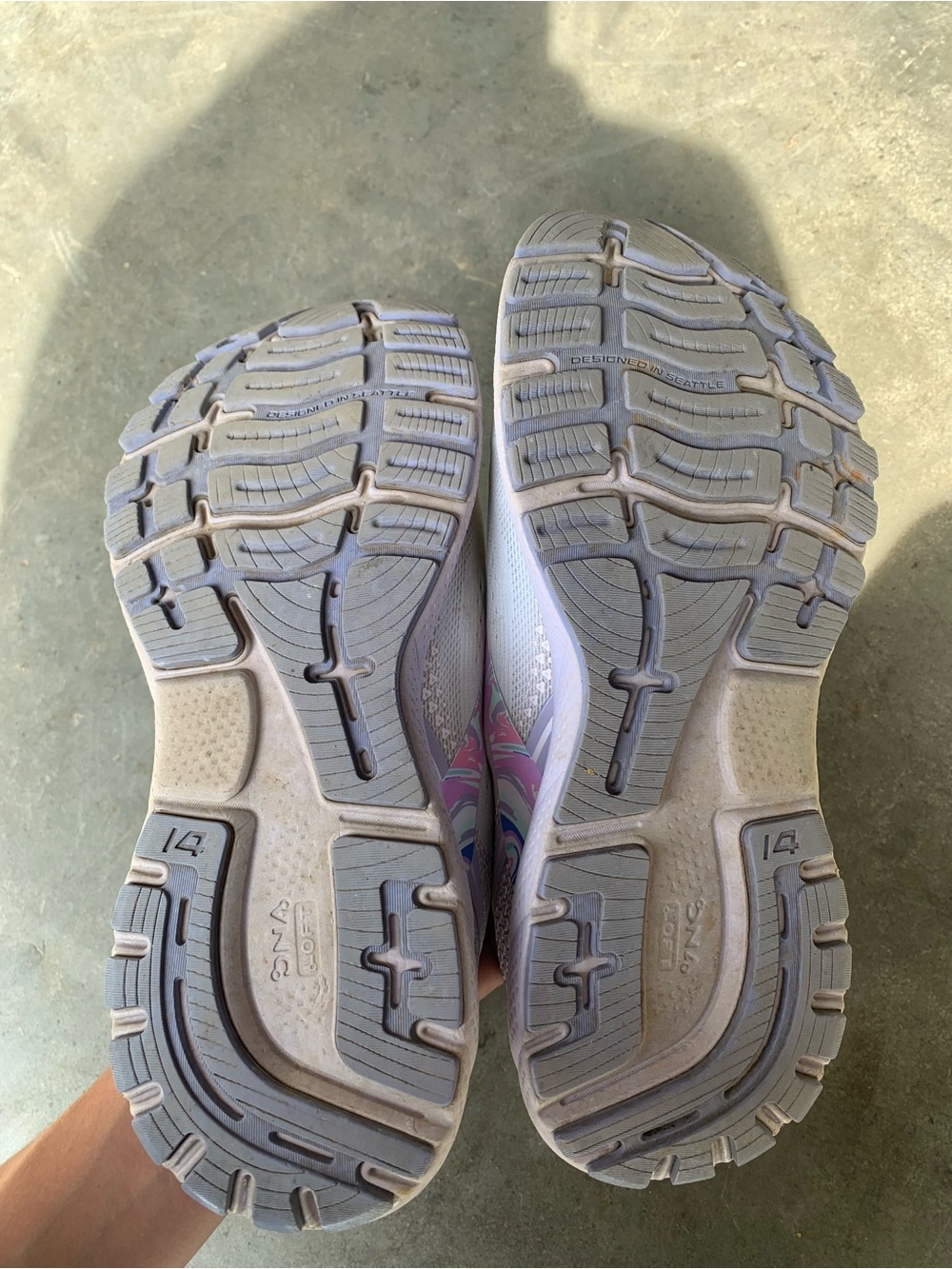 Brooks Women’s Athletic Shoes - Lavender with Pastel Swirl - Picture 5 of 6